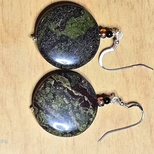 Dragons blood jasper earrings